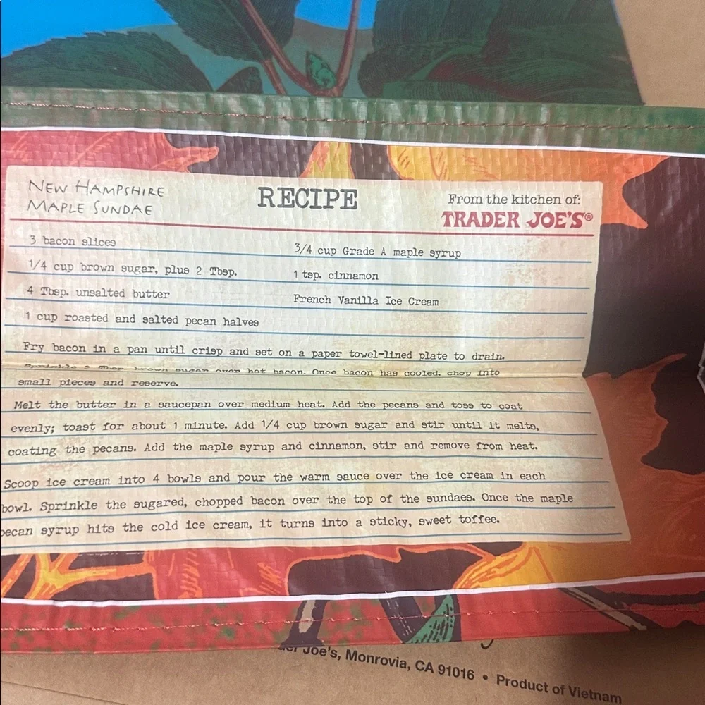 New Hampshire Trader Joe’s reusable tote bag